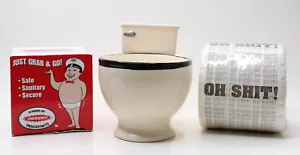 WC Kaffeebecher Knebel Geschenk Neuheit Papier Notfall Unterhose lustiger Mann Höhle - Bild 1 von 9