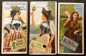 TC0008 Trade Cards: Cacao Tobler Serie 5 - Costumes Suisse - Picture 1 of 2