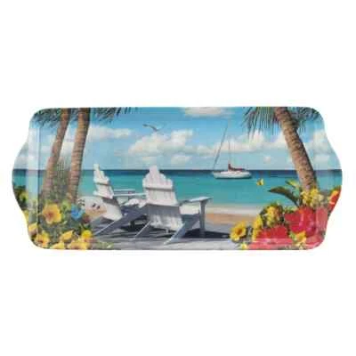 PIMPERNEL, "IN THE SUNSHINE" MELAMINE SANDWICH TRAY, NEW, 15.1" x 6.5" - Image 1 of 4