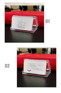 Moneta commemorativa UK Regina Elisabetta II corona e diamanti placcati argento lingotto - Foto 1 di 5