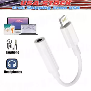 For Apple iPhone Headphone Adapter Jack 3.5mm Aux Cord Dongle - Picture 1 of 9