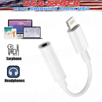For Apple iPhone Headphone Adapter Jack 3.5mm Aux Cord Dongle - Image 1 of 4