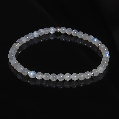 Mondstein Armband - Regenbogen-Mondstein Edelsteinarmband Perlenarmband D357 - Bild 1 von 4