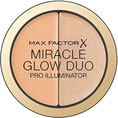 Max Factor Miracle Glow Duo Pro Illuminator, Creamy Highlighter, 20 Medium - Image 1 of 3