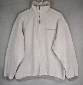 Sudadera Catalina Island California Para Hombre XL 3/4" Cremallera Gris/Blanco Playa - Imagen 1 de 9