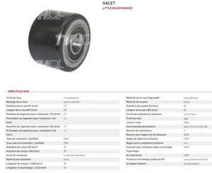 ROLLE 20660029 HANDHUBWAGEN LITTLE MULE 75 50 50 20mm - Bild 1 von 2