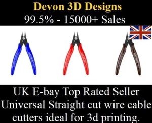 2x 3d Printing Flush Side Cutter Precision Shear Wire Snips Pliers Tool - Picture 1 of 4