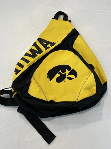 University of Iowa Backpack Cross Shoulder Book Bag Iowa Hawkeye Cover