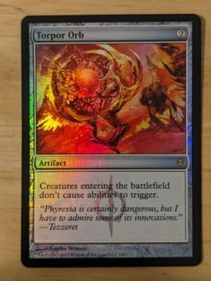 Magic the Gathering MTG Torpor Orb New Phyrexia 162/175 FOIL Rare NM - Image 1 of 4