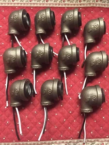 LOWEST PRICE!!! 10+1 FREE /Iron Elbow Lamp/Light Socket 1-1/4"X1/2 FREE SHIPPING - Picture 1 of 1