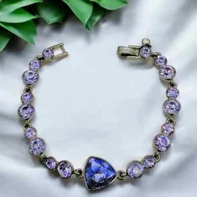 Givenchy Purple Crystal Bracelet.  Retail $68 - Image 1 of 4