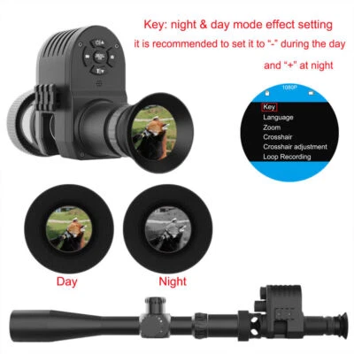Megaorei 4 M4A Night Vision Rifle Scope Hunting IR 850nm Infrared Camera 1080P - Image 1 of 4