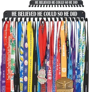 Medal Holder Display Hanger Trophy Shelf - Sturdy Wall Mount Medals Trophys Easy - Picture 1 of 6