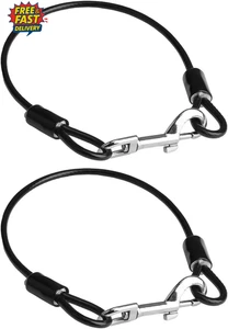 Anti Chew Dog Lead, 2Pcs Metal Dog Lead Chain Dogs Leads Extension Chew Proof Do - Picture 1 of 12