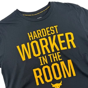 Camiseta Under Armour Project Rock Hardest Worker para hombre talla M mediana - Imagen 1 de 5