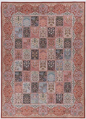Linon Eclipse Morris Woven Polyester 2'2"x3'2" Rug in Red - Image 1 of 4