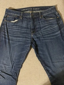 American Eagle Jeans Mens 33x34 Blue Athletic Skinny AirFlex Stretch Denim - Picture 1 of 3