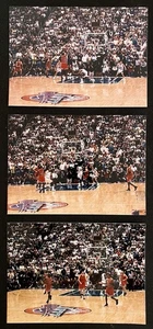 Michael Jordan "The Last Shot" (3) 5x7 Photo Sequence Chicago Bulls Playoff Win - Picture 1 of 2