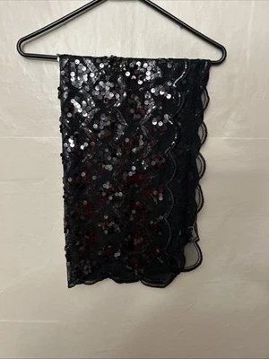 Шарф Joan Rivers черный прозрачный с блестками  - Изображение 1 из 4