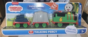 Fisher-Price Thomas & Friends "TALKING PERCY" Motorisierter Spielzeugzug Motor Neu Rarität - Bild 1 von 2