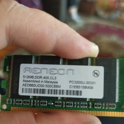 512MB Aeneon DDR1 RAM PC3200U 400MHz CL3 AED660UD00-500B98X Memory - Image 1 of 2