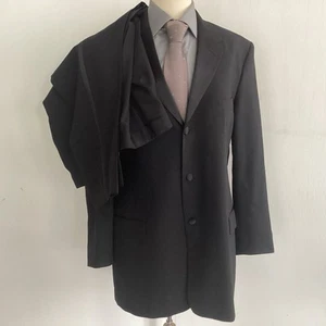 Pierre Cardin worsted wool 3 button tuxedo jacket (41L) and pants 35-32 - Picture 1 of 24