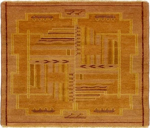 Traditional Vintage Hand-Knotted Oriental Carpet 3'0" x 5'1" Wool Area Rug - Picture 1 of 2