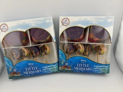 Disney La Sirenita Fiesta Cupcakes Forro y Topper Set ~ 2 Cajas / 48 Cupcakes Foto 1 de 2