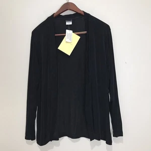 Citiknits schwarze Slinky Strickjacke Größe 1X Stretch Reise QVC Karriere Jacke neu mit Etikett - Bild 1 von 8