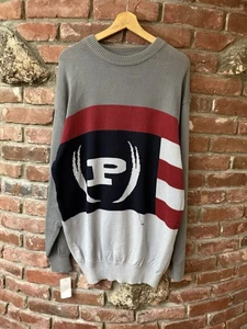 Vintage 2000s Phat Farm Knit Sweater Size XL Grey Logo Pullover Crewneck DS NWT - Picture 1 of 7