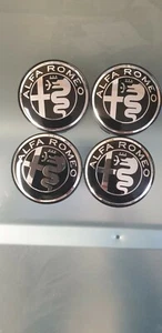 4 Neue Alfa Romeo Felgendeckel Black Base im Sport-Design 60mm - Bild 1 von 3