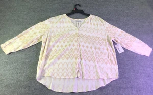Sonoma Women’s Blouse Size XXL  Button Down V Neck - Picture 1 of 14