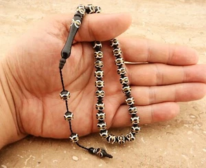 Árbol Kuka con incrustaciones de urdimbre de latón 33 cuentas de oración islámica Tesbih Subha 201342 - Imagen 1 de 7