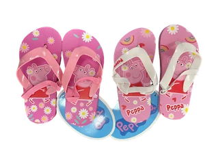 Peppa Pig Zehentrenner Flip Flops Badelatschen Peppa Wutz Größen: 22 24 26 28 - Bild 1 von 12