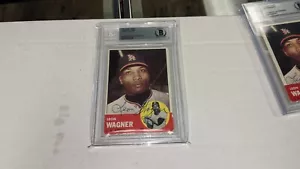 Leon Wagner Cleveland Indians Topps 1963 Signed Card Beckett Certified B - Picture 1 of 3