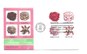 1876-79 Flowers, Spectrum  block of 4 FDC - Picture 1 of 1
