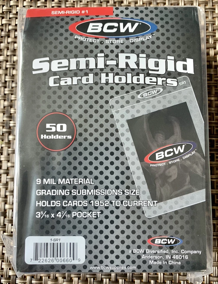 Portatarjetas BCW semirrígido #1 50 unidades tamaño de presentación de clasificación Foto 1 de 1