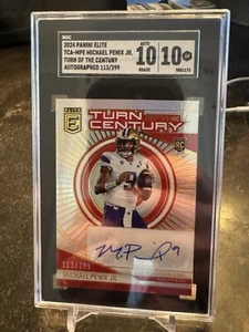 2024 Elite Michael Penix Jr Turn of the Century Rookie Auto /299 SGC 10/10 Pop 1 - Picture 1 of 2
