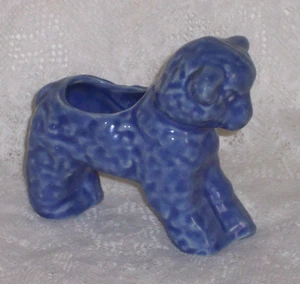 Vintage blaues Lamm mit Schleife Pflanzgefäß, guter gebrauchter Vintage Zustand - Bild 1 von 6