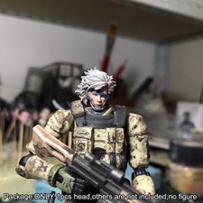 Premium 1/18 Raiden Soldier Man Head Sculpt Male Head For 3.75" Acid Rain Figure