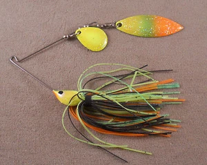 Esca da pesca basso DR esca spinner personalizzata, 1/4 oz. 1 lama Colorado e 1 foglia di salice - Foto 1 di 1