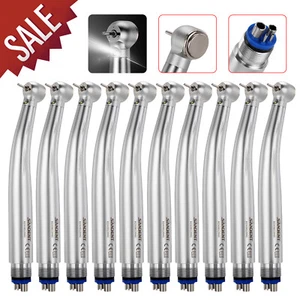 10*Dental E-generator LED Fiber Optic High Speed Handpiece Ceramic Bearing 4Hole - Picture 1 of 24
