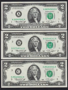 Fr.1935 1976 $2 Federal Reserve Note District Set 12 Notes A-L Uncirculated - Picture 1 of 5