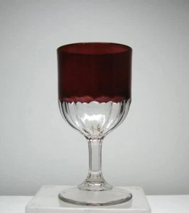 EAPG *** RUBY STAINED = = GOBLET = ERA 1890'S - Picture 1 of 4
