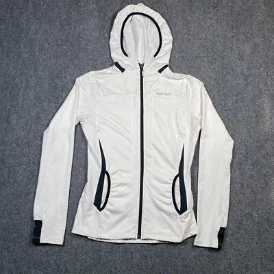 Chaqueta Pearl Izumi Para Mujer Talla M Completa Cremallera/Bolsillos Sudadera con Capucha Blanca Foto 1 de 4