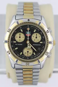 Tag Heuer 565.306 Mens 2000 Series Watch Black Gold Chronograph CE1120.BB0326 - Picture 1 of 11
