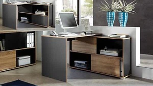 Schreibtisch Shine Arbeitstisch Bürotisch Tisch anthrazit Sonoma Eiche Germania - Bild 1 von 13