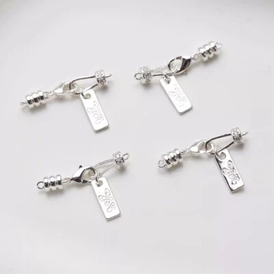 4pcs Bracelet Necklace Connector Clasp,Gold/Silver Toggle Clasp,End Crimp Caps - Image 1 of 2