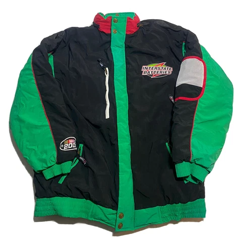 Chase Bobby Labonte NASCAR Puffer Jacket #18 Interstate Batteries Mens Large Cover