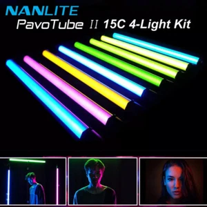 Nanlite PavoTube II 15C 4-Light Kit 77cm RGBWW LED Video Tube Light 2700K-7500K - Picture 1 of 9